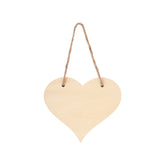 Natural MDF Heart door plaque